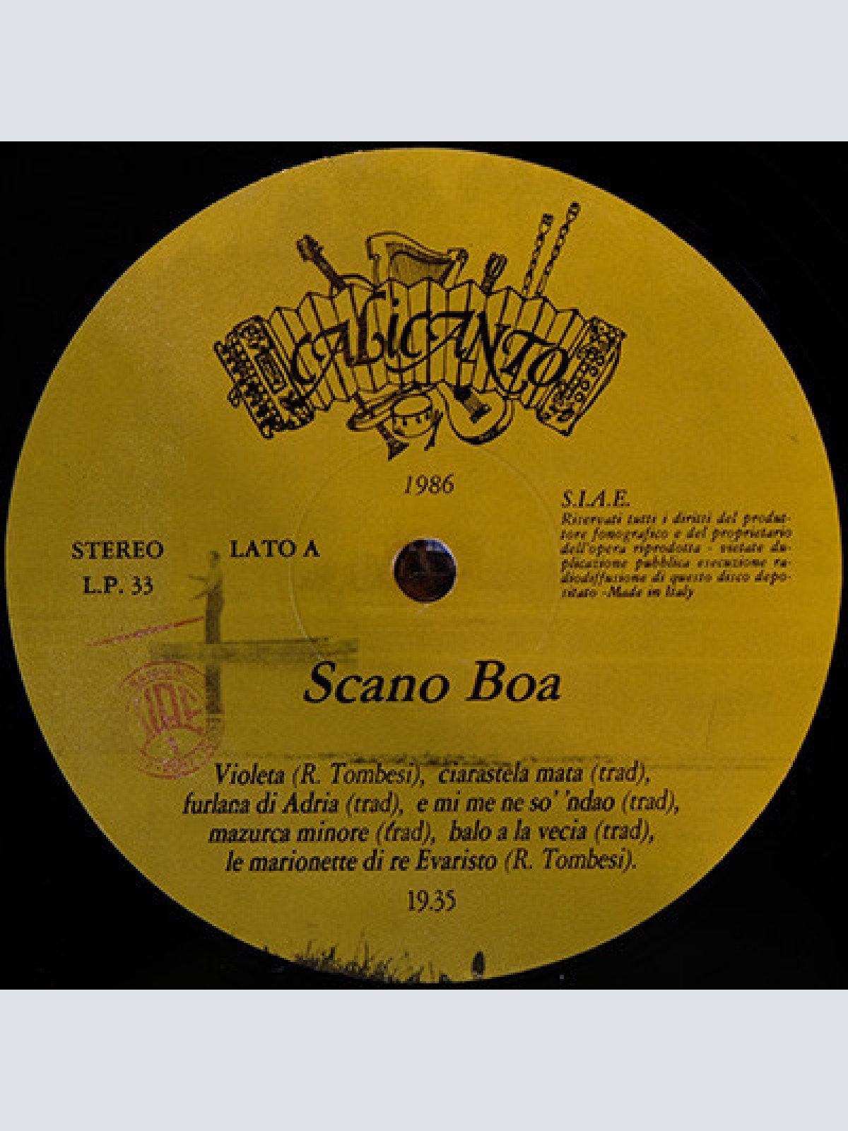 Vinyl / Calicanto - Scano Boa