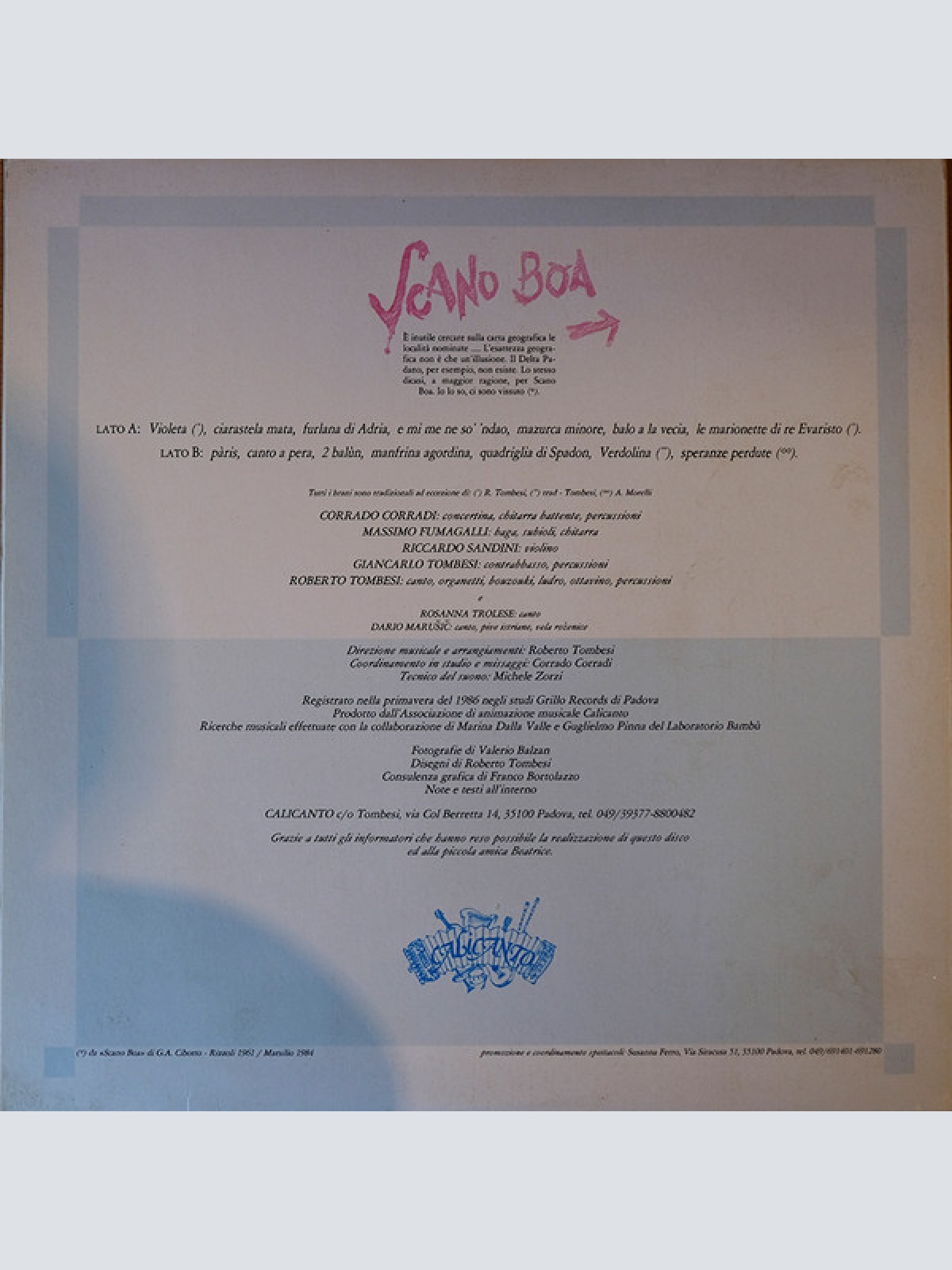 Vinyl / Calicanto - Scano Boa