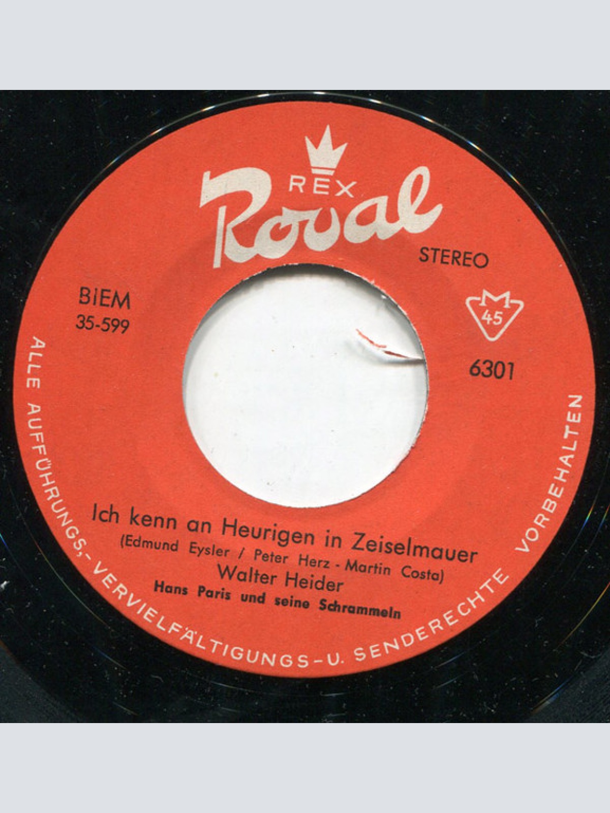 Vinyl / Walter Heider - I Kenn An Heurigen In Zeiselmauer / Die Wärmeflasch'n