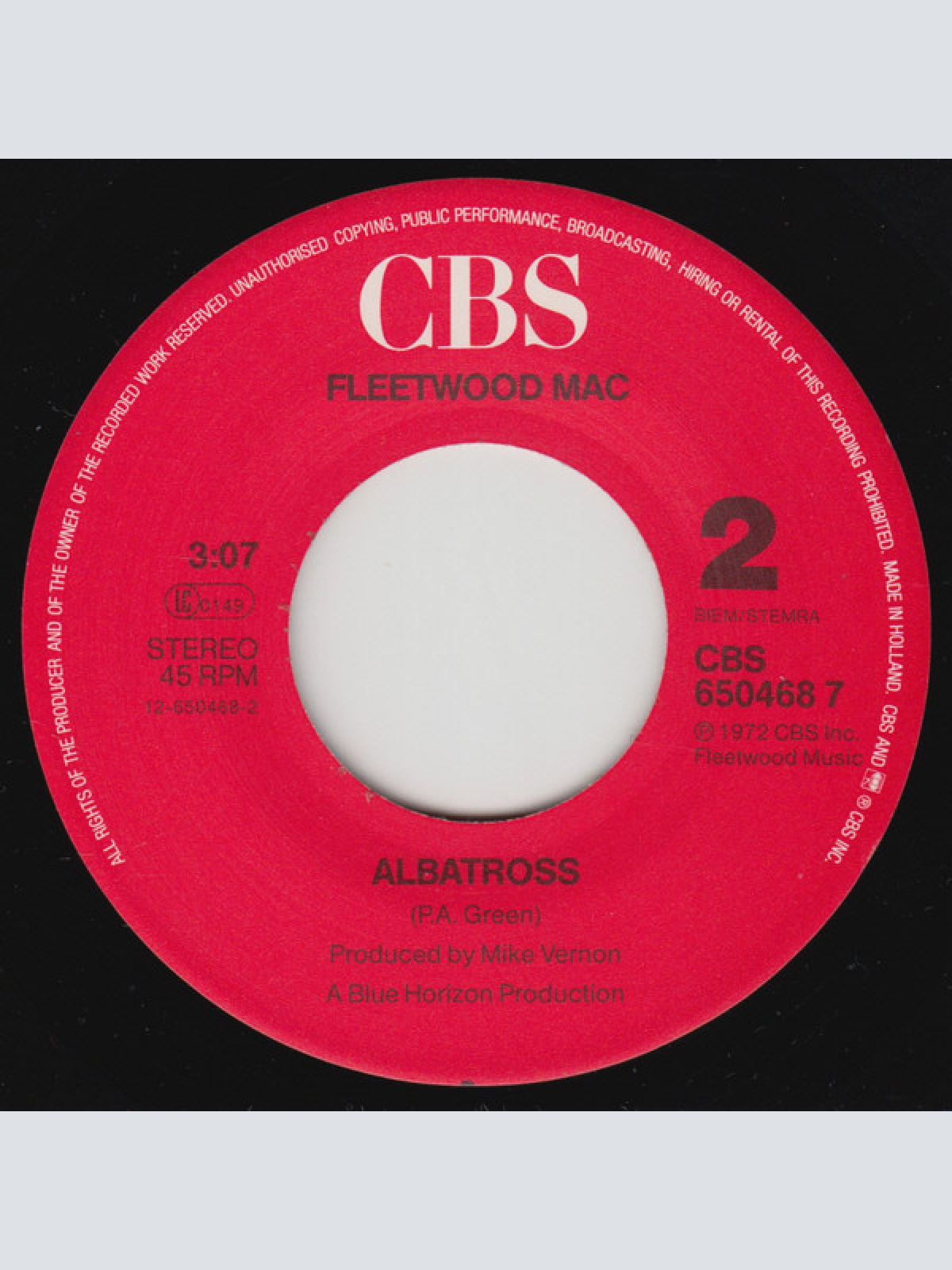 Vinyl / Fleetwood Mac - Need Your Love So Bad / Albatross