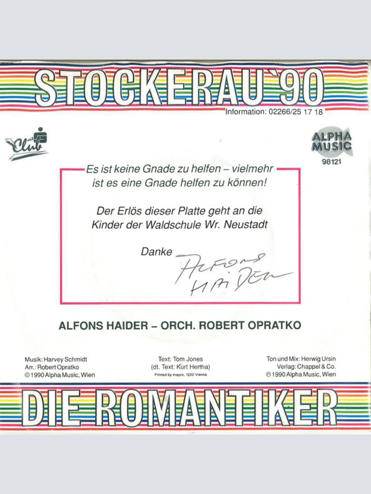Vinyl / Alfons Haider - Try To Remember (Deutsch / Engl. Version)