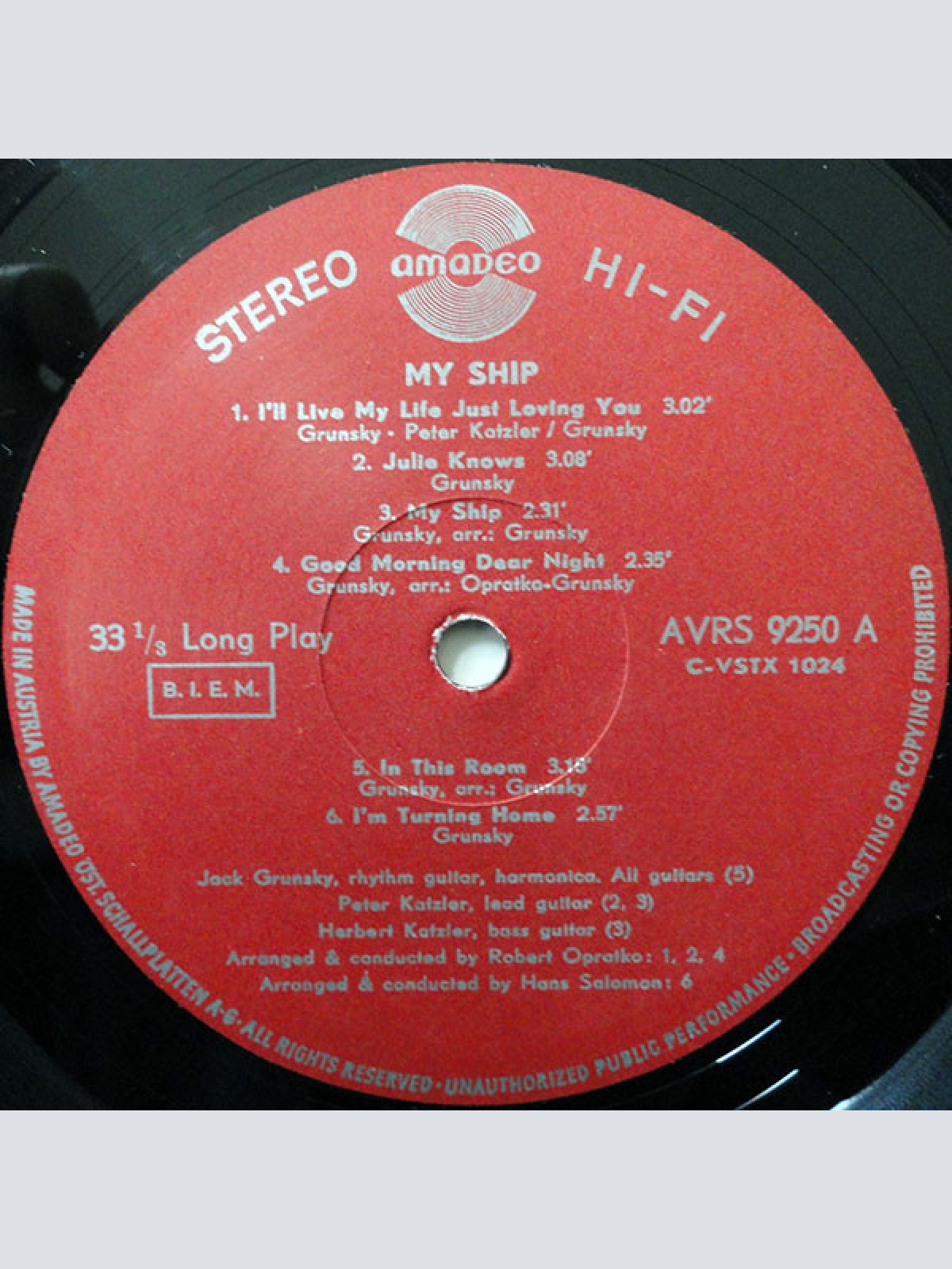 Vinyl / Jack Grunsky - My Ship