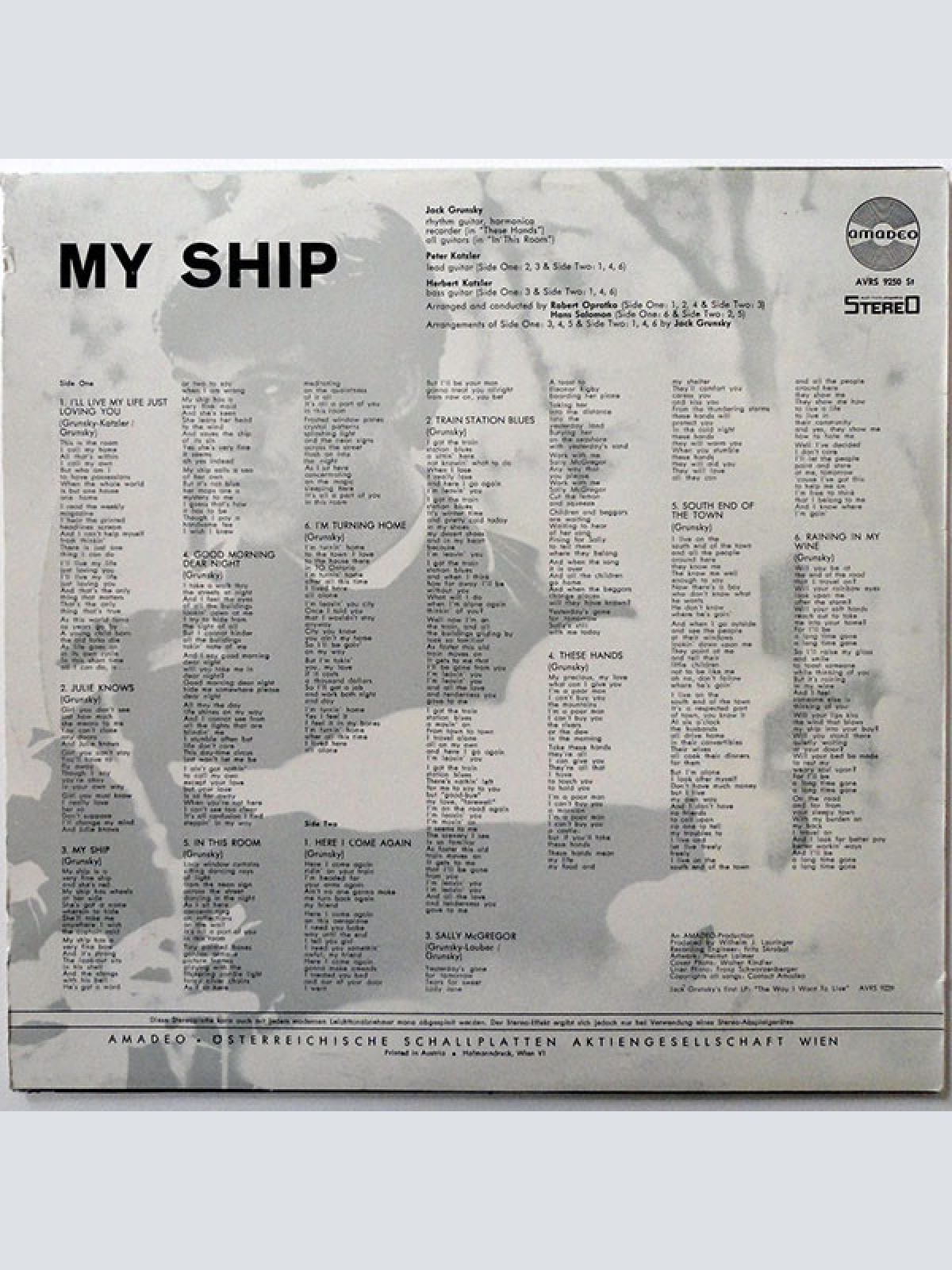 Vinyl / Jack Grunsky - My Ship