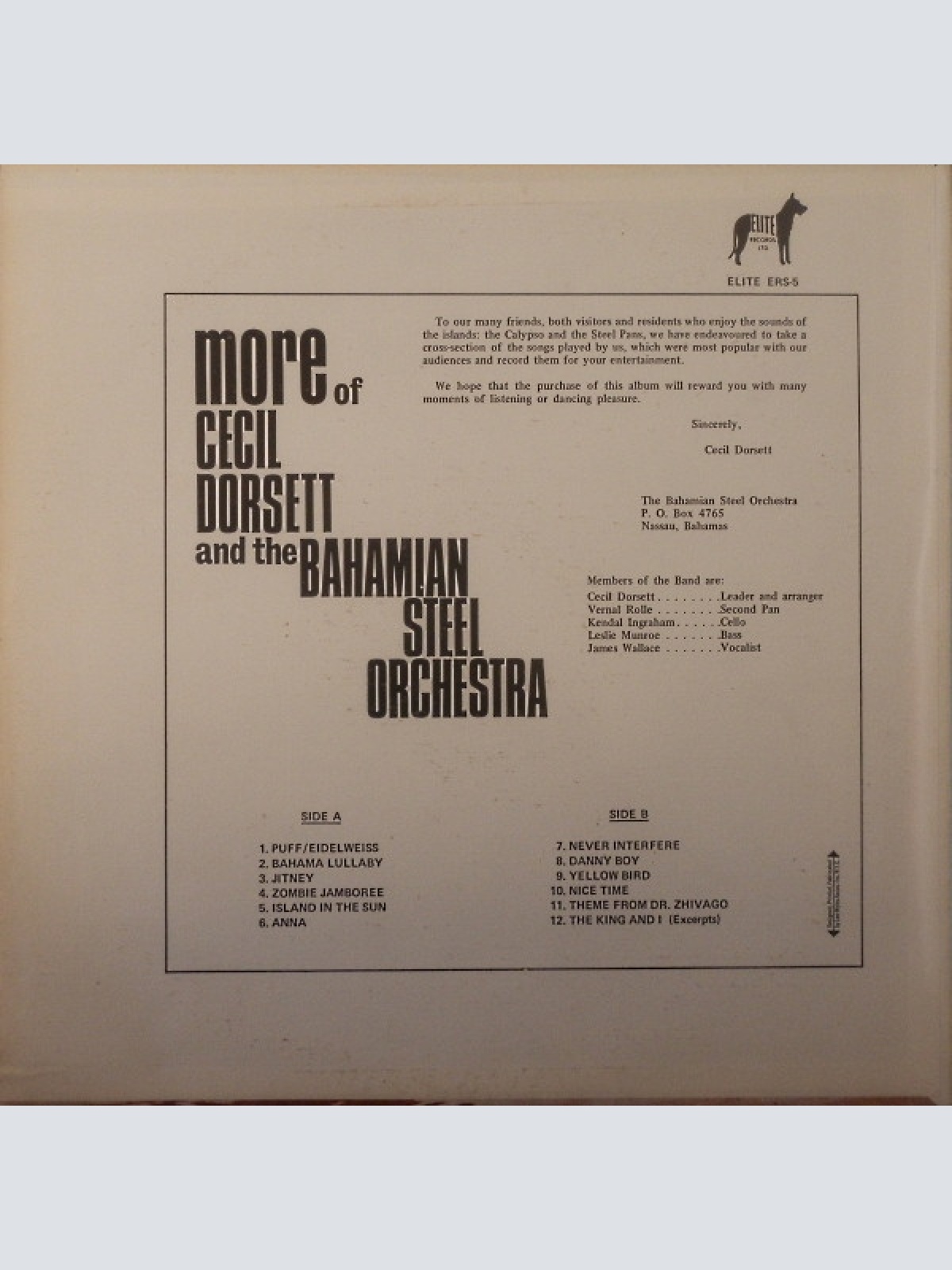 Vinyl / Cecil Dorsett And The Bahamian Steel Orchestra - More Of Cecil Dorsett And The Bahamian Steel Orchestra