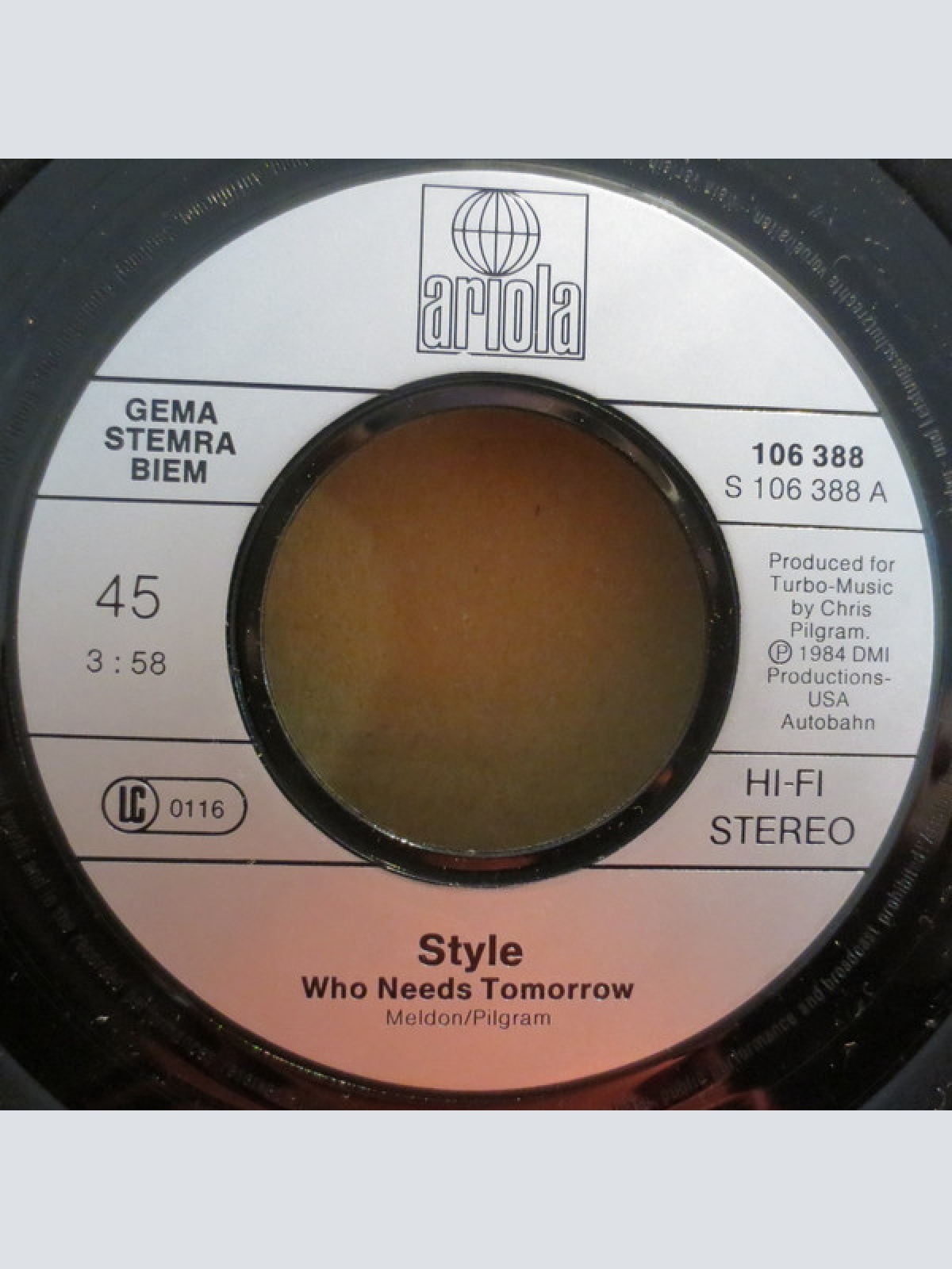 Vinyl / Style (24) - Who Needs Tomorrow