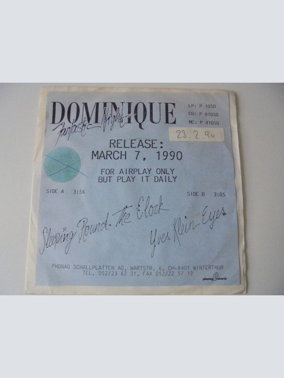 Vinyl / Dominique Jean-Marc Alioth - Sleeping Round The Clock