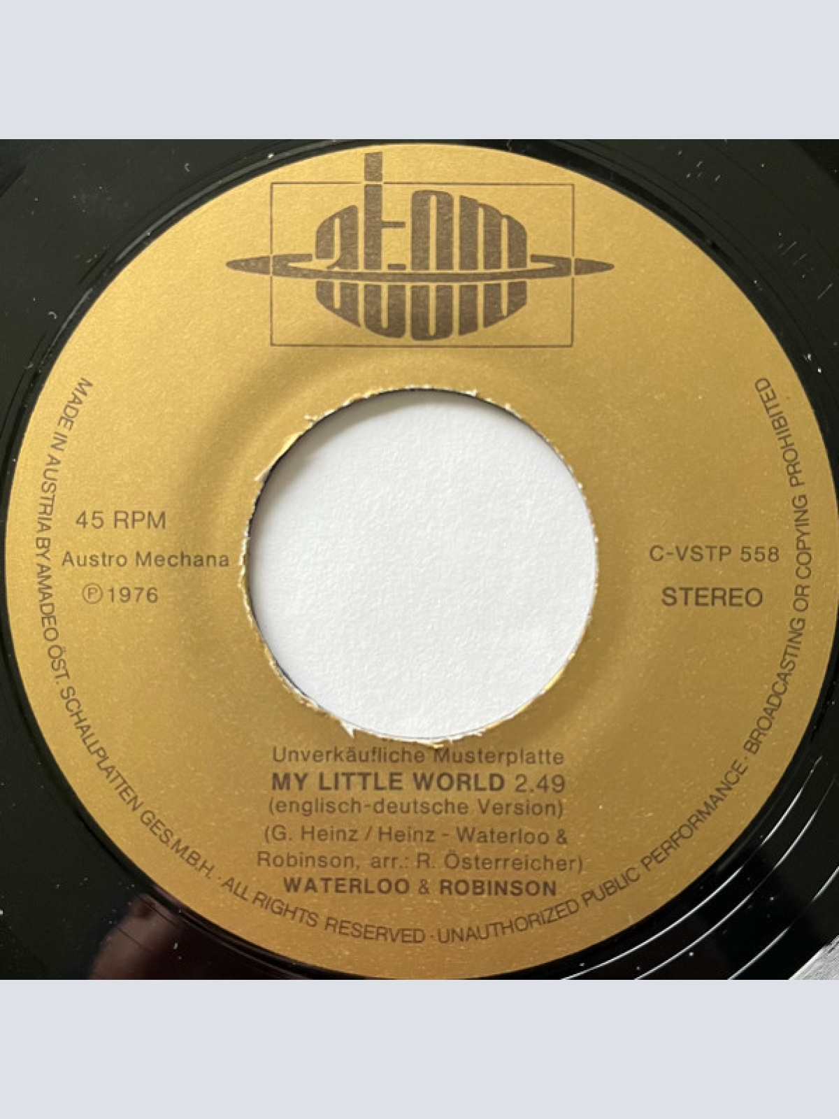 Vinyl / Waterloo & Robinson - Danke Schön