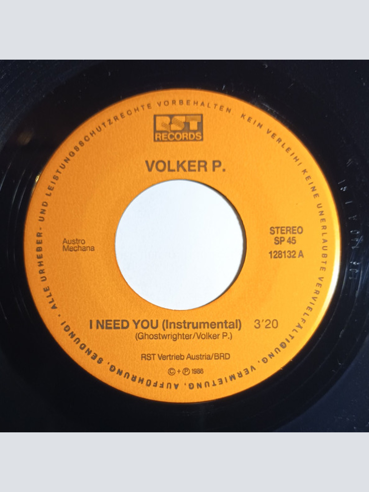 Vinyl / Volker P.* - I Need You