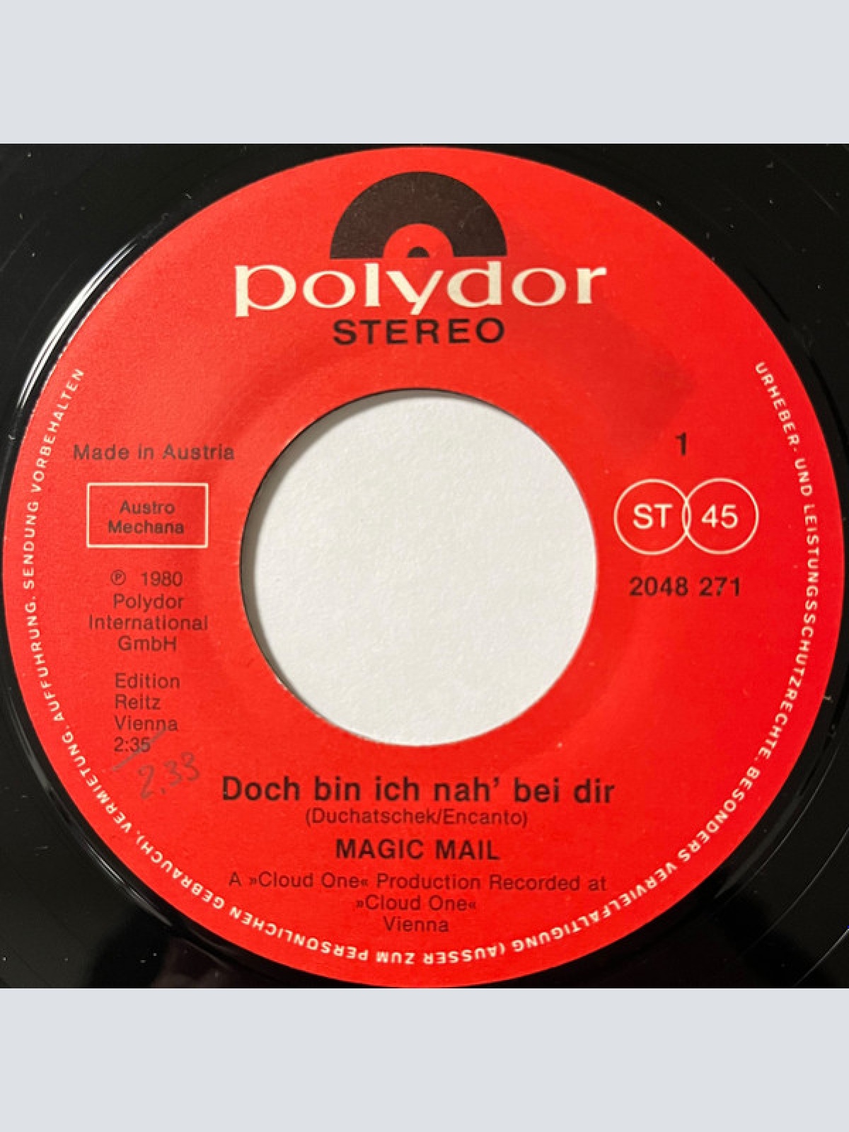 Vinyl / Magic Mail - Doch Bin Ich Nah' Bei Dir / But When I'm In Your Arms