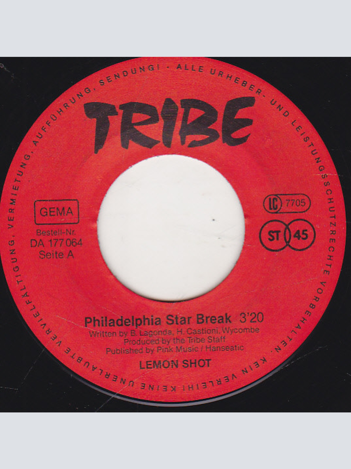 Vinyl / Lemon Shot - Philadelphia Star Break / Philadelphia Star Break (Instr.)