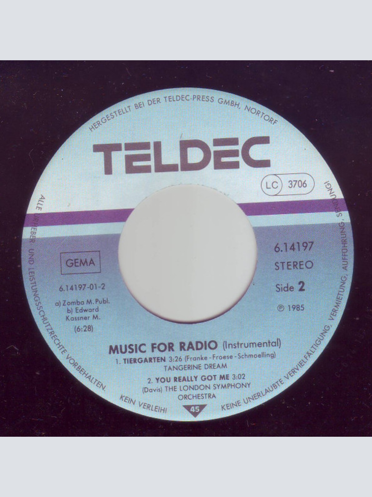 Vinyl / Neondian* / Luis Fernandez & His Orchestra* / Tangerine Dream / The London Symphony Orchestra* - Radio Hits (Music For Radio - Instrumental)