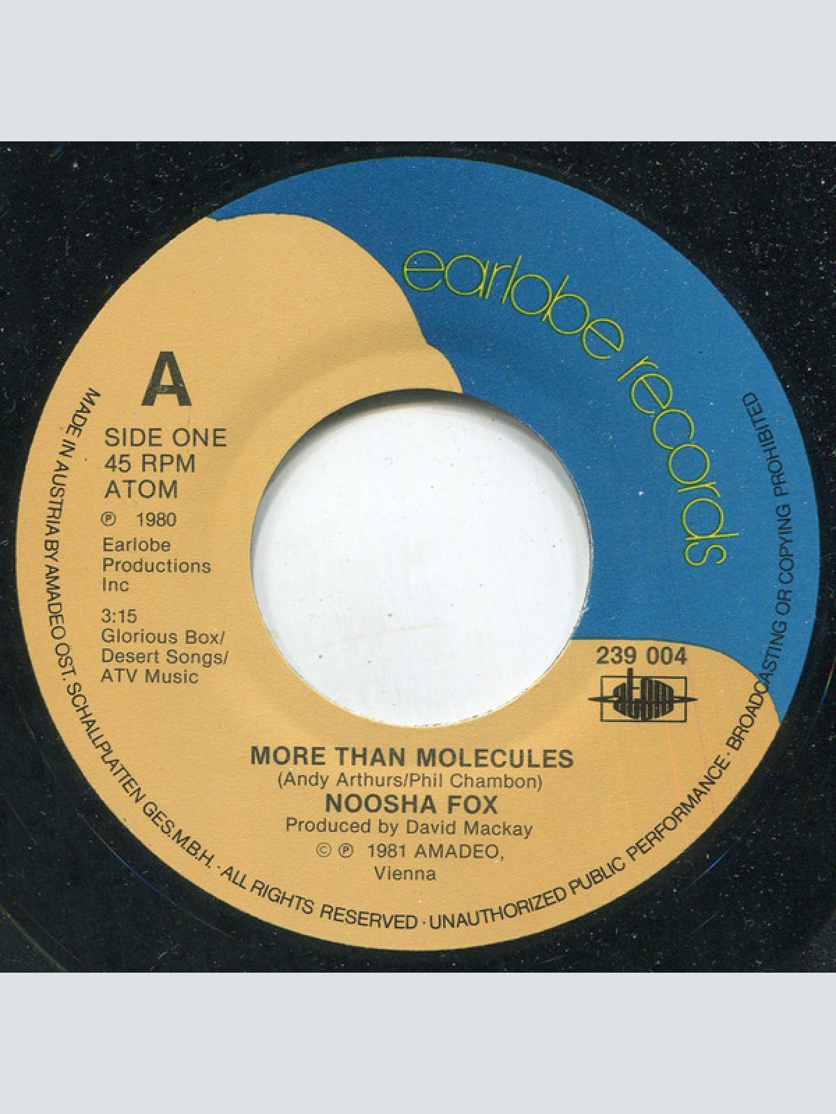 Vinyl / Noosha Fox - More Than Molecules