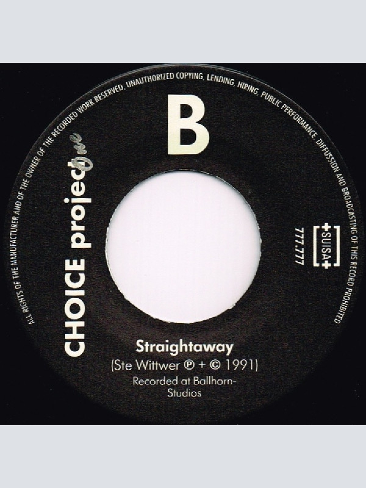 Vinyl / Choice Project One - Believe In Me