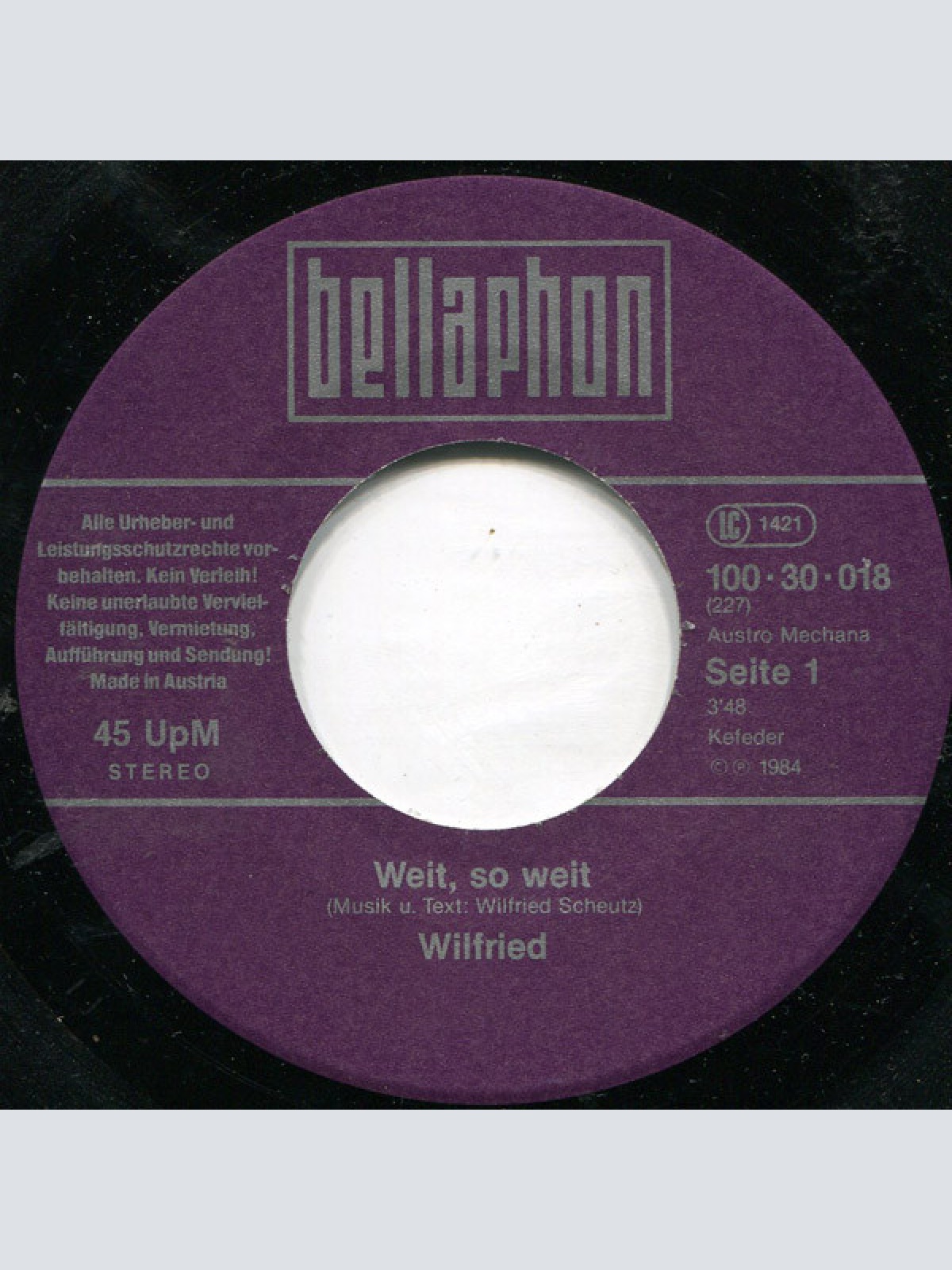 Vinyl / Wilfried - Weit, So Weit