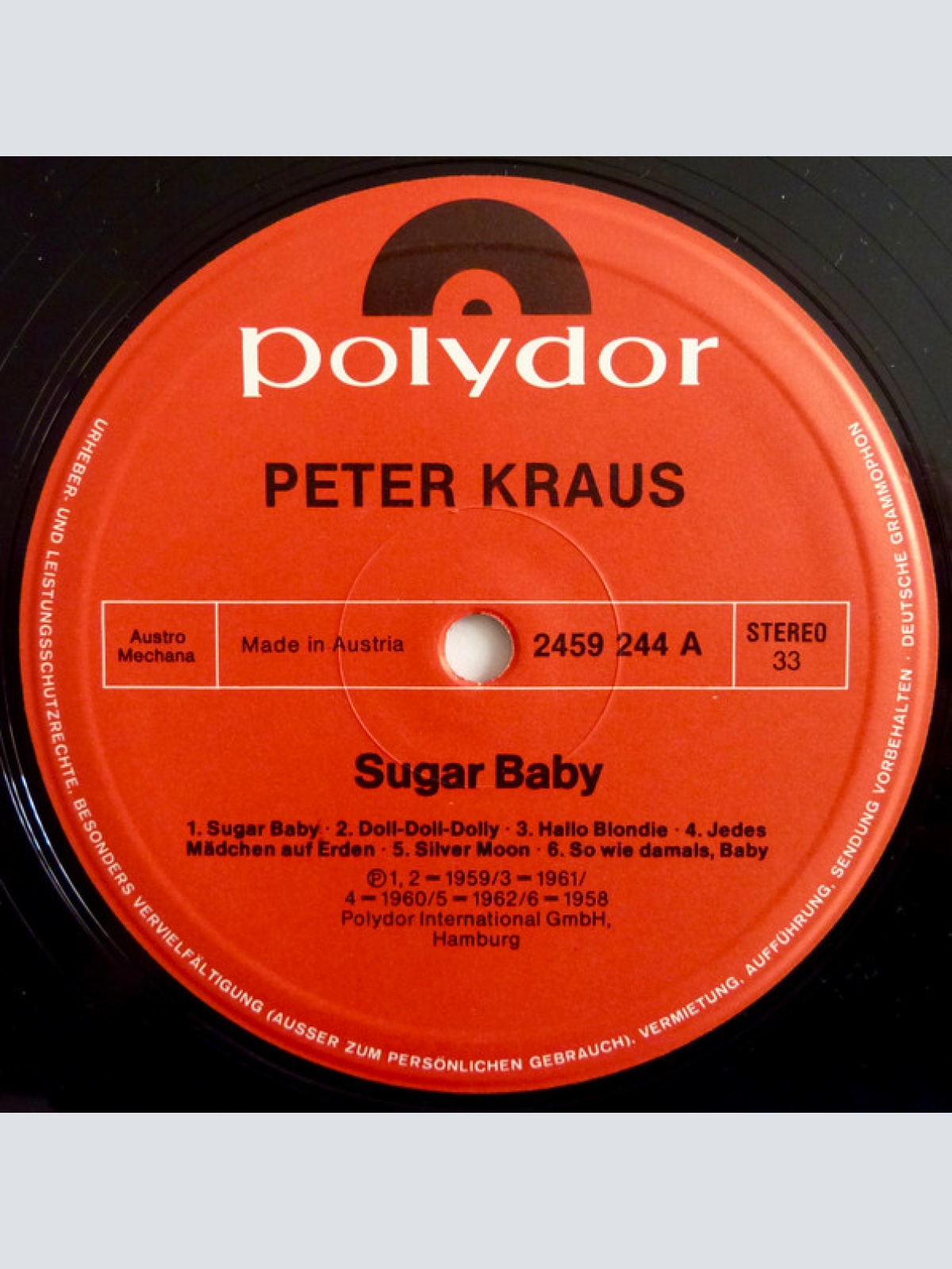 Vinyl / Peter Kraus - Sugar Baby