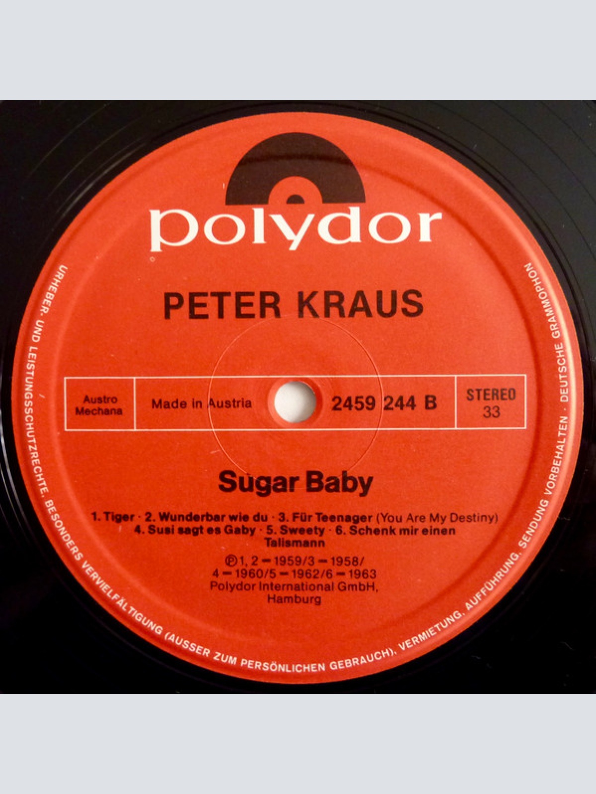 Vinyl / Peter Kraus - Sugar Baby