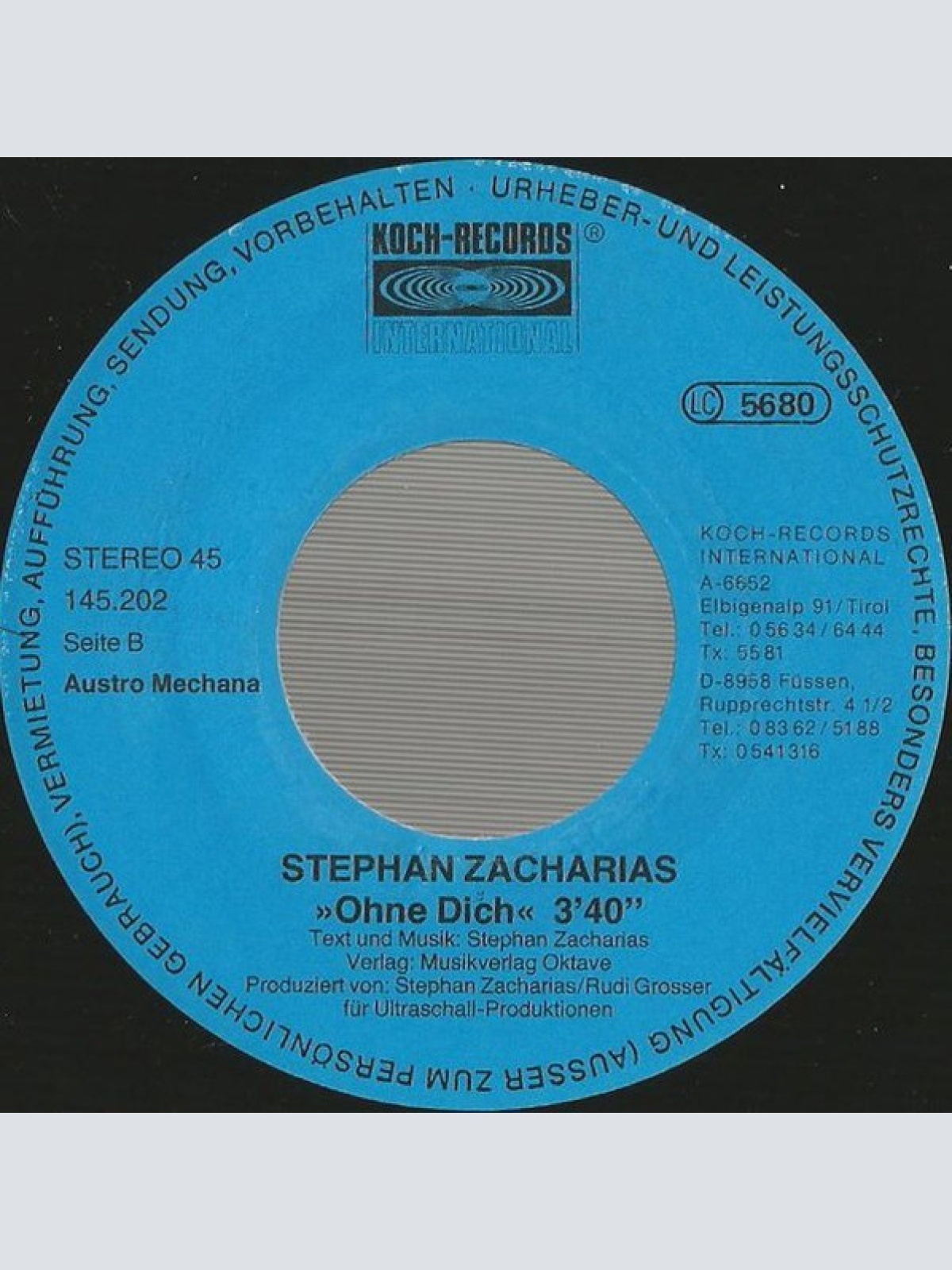 Vinyl / Stephan Zacharias - Reden Ist Blech