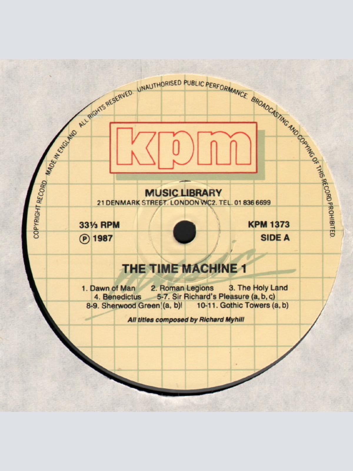 Vinyl / Richard Myhill - The Time Machine 1