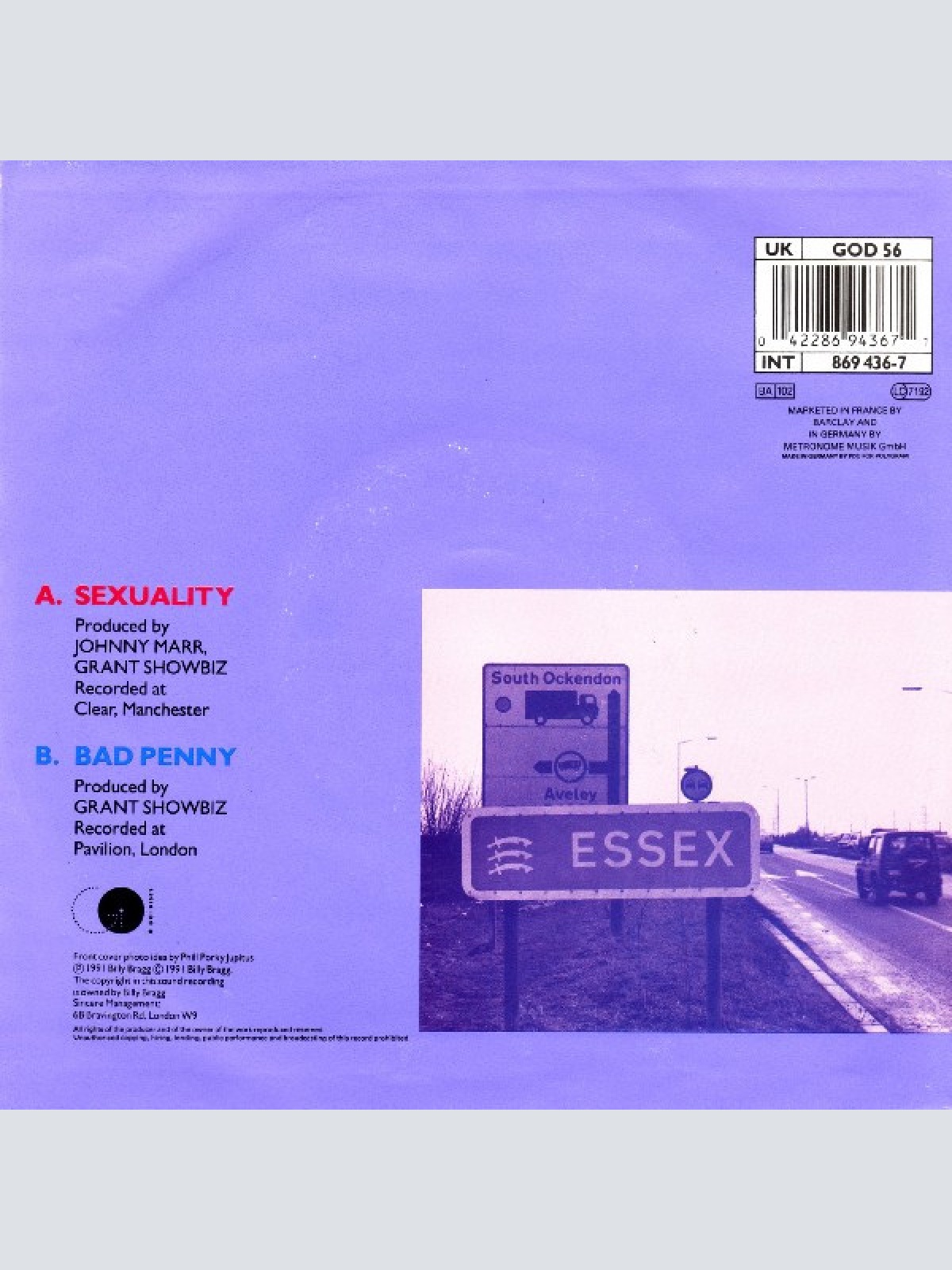 Vinyl / Billy Bragg - Sexuality