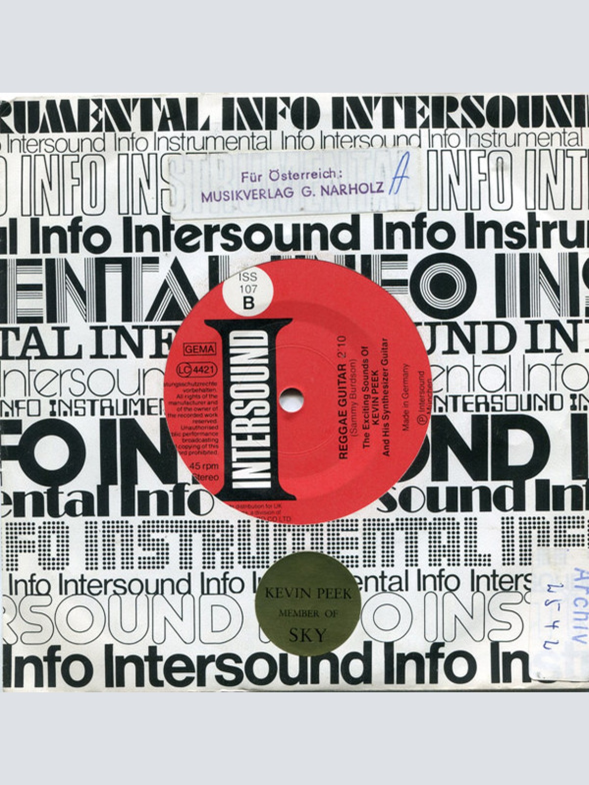 Vinyl / Kevin Peek - Slotmachine / Reggae Guitar