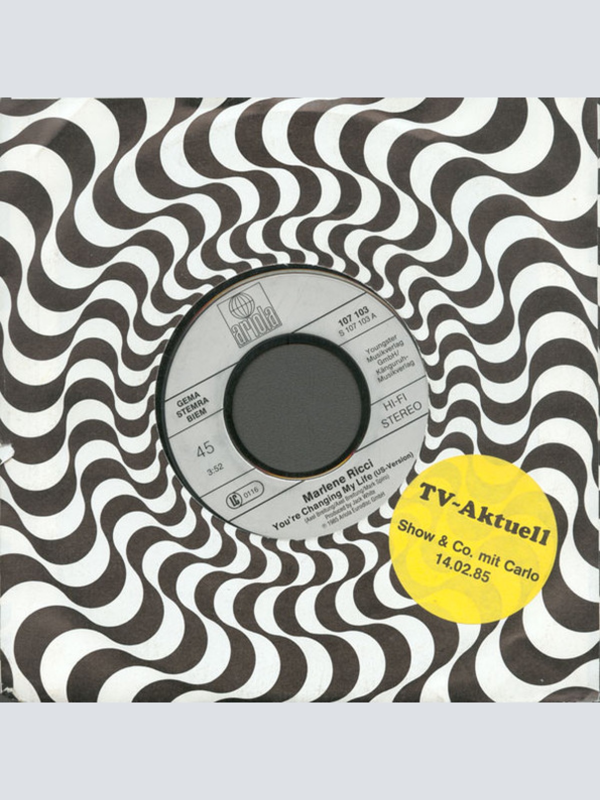 Vinyl / Marlene Ricci - You're Changing My Life