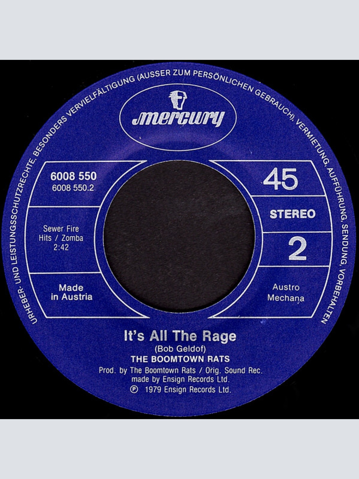 Vinyl / The Boomtown Rats - I Don't Like Mondays