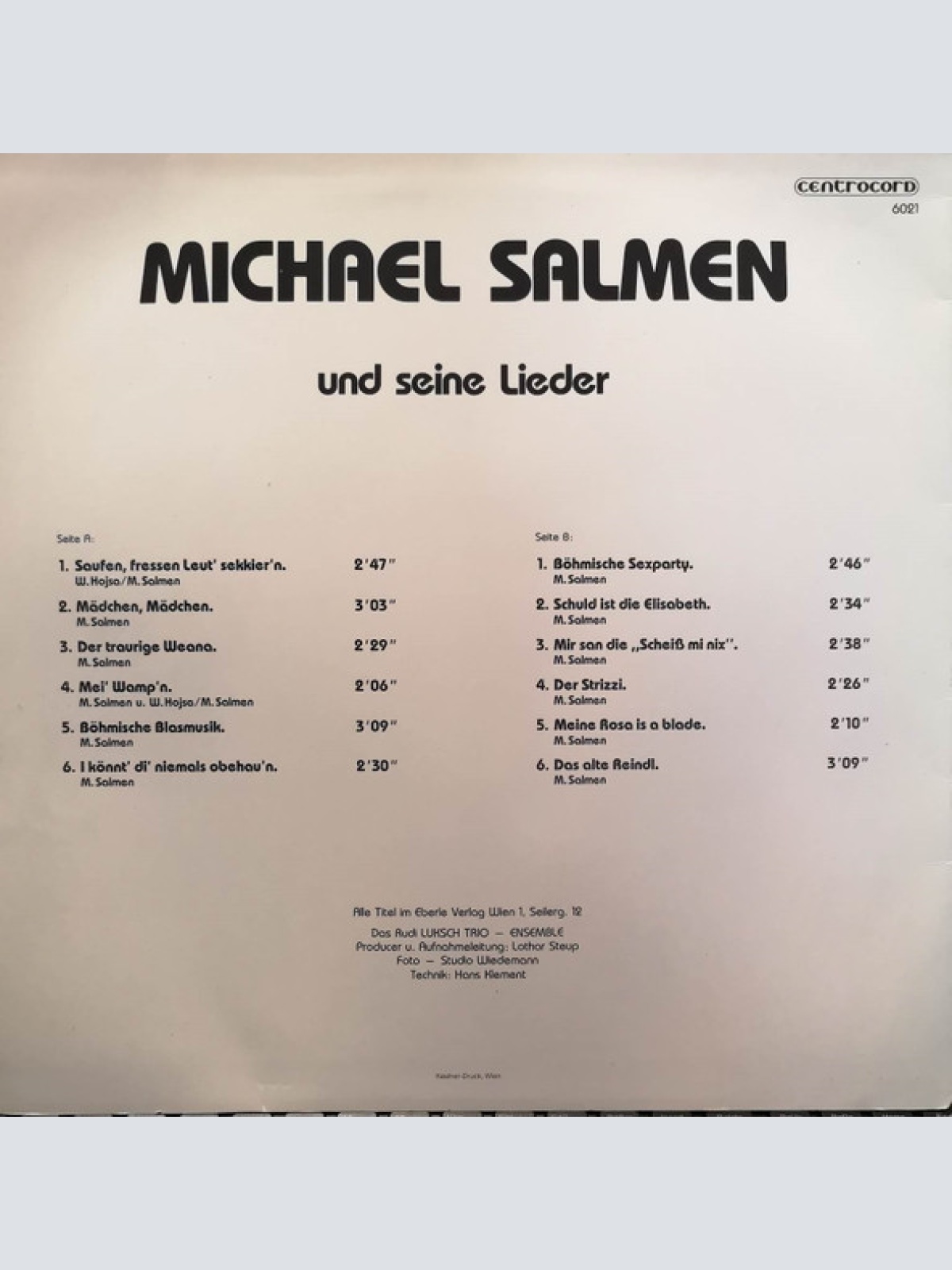 Vinyl / Michael Salmen - Michael Salmen Und Seine Lieder