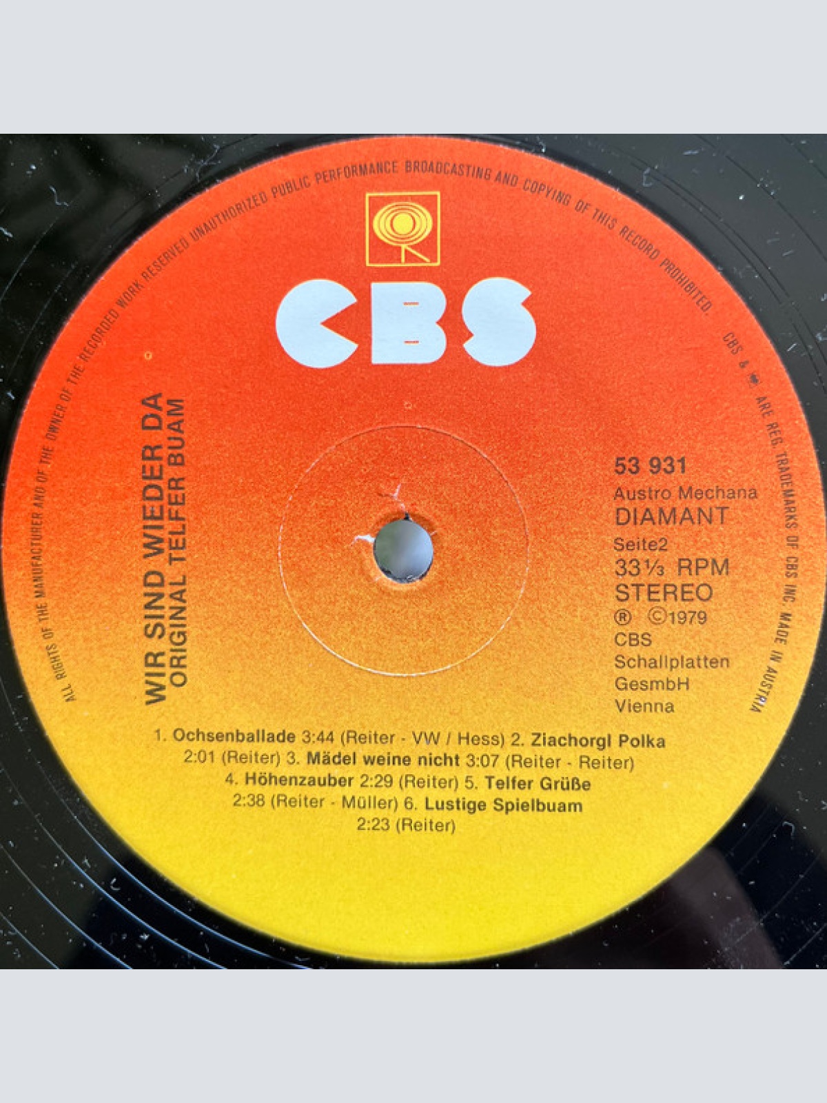 Vinyl / Die Original Telfer Buam* - Wir Sind Wieder Da