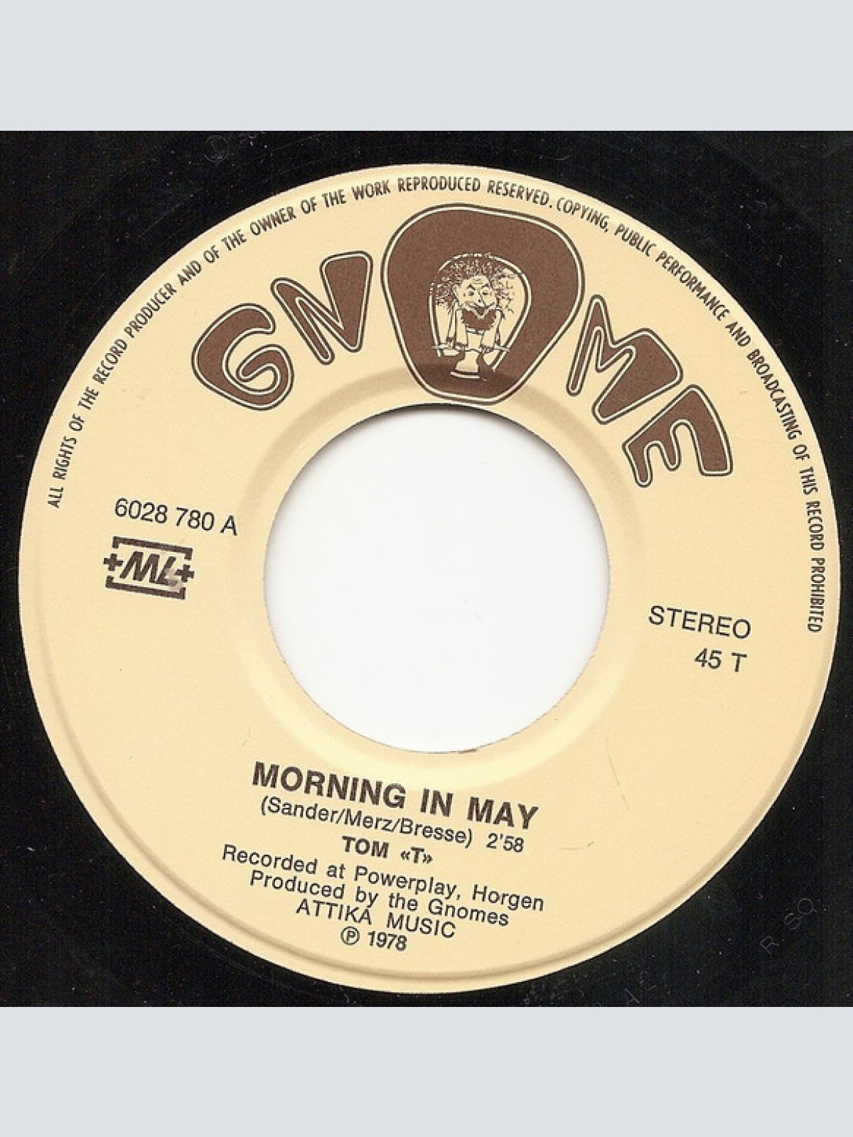 Vinyl / Tom "T" - Morning In May / I'm In Love With You