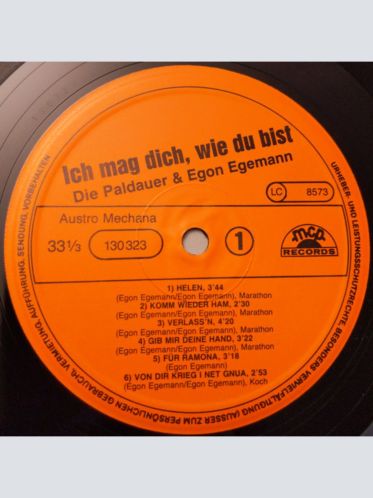 Vinyl / Die Paldauer & Egon Egemann - Ich Mag Dich, Wie Du Bist