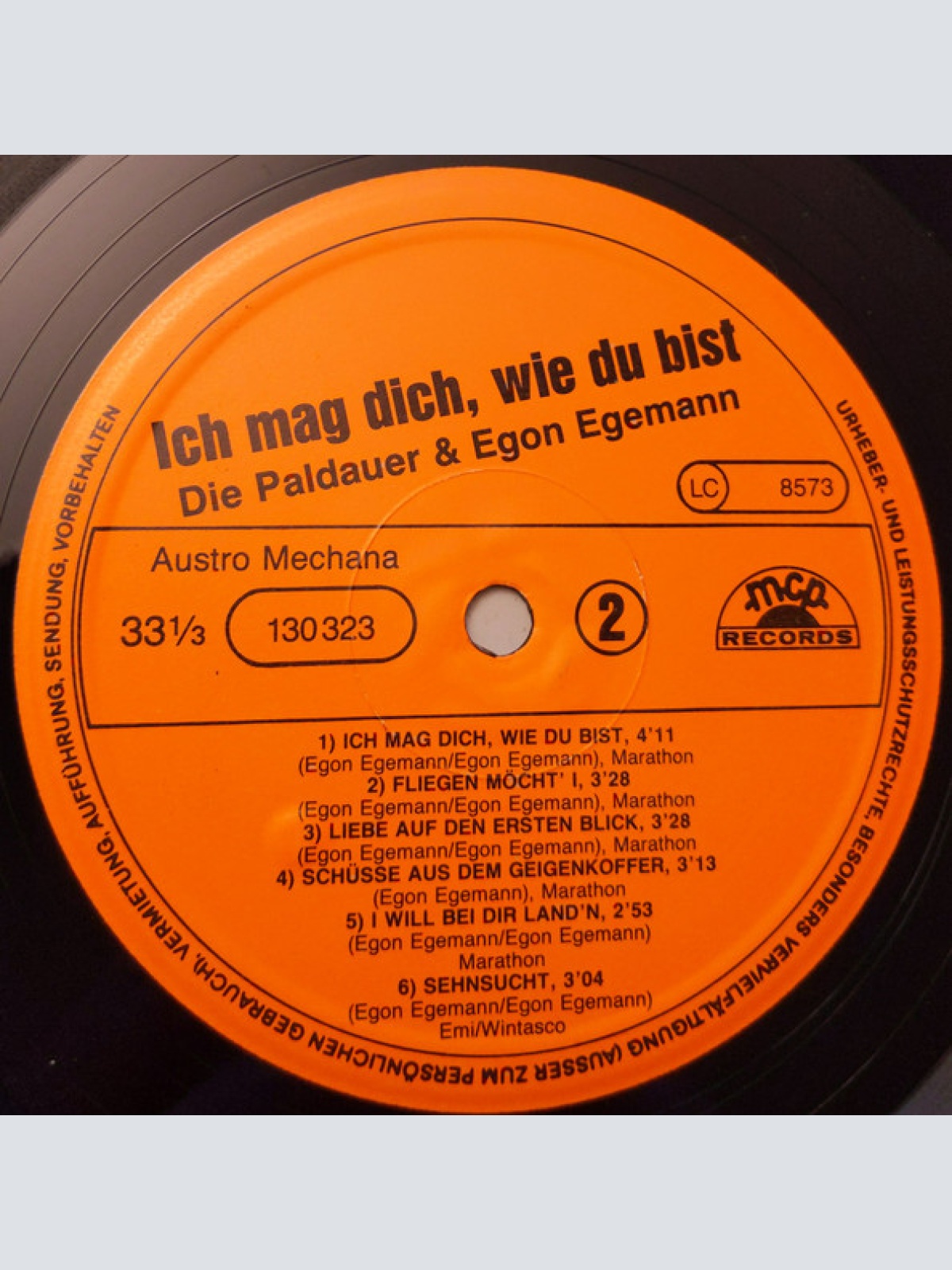 Vinyl / Die Paldauer & Egon Egemann - Ich Mag Dich, Wie Du Bist