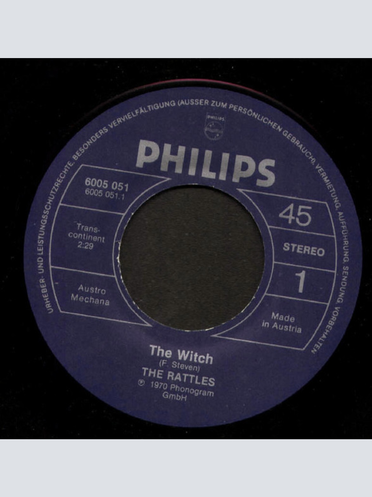 Vinyl / The Rattles - The Witch