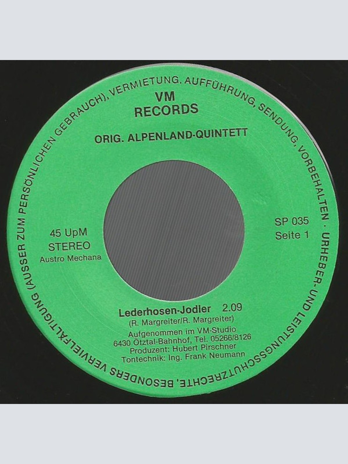 Vinyl / Orig. Alpenland Quintett - Lederhosen-Jodler / Auf Zum Musikfest