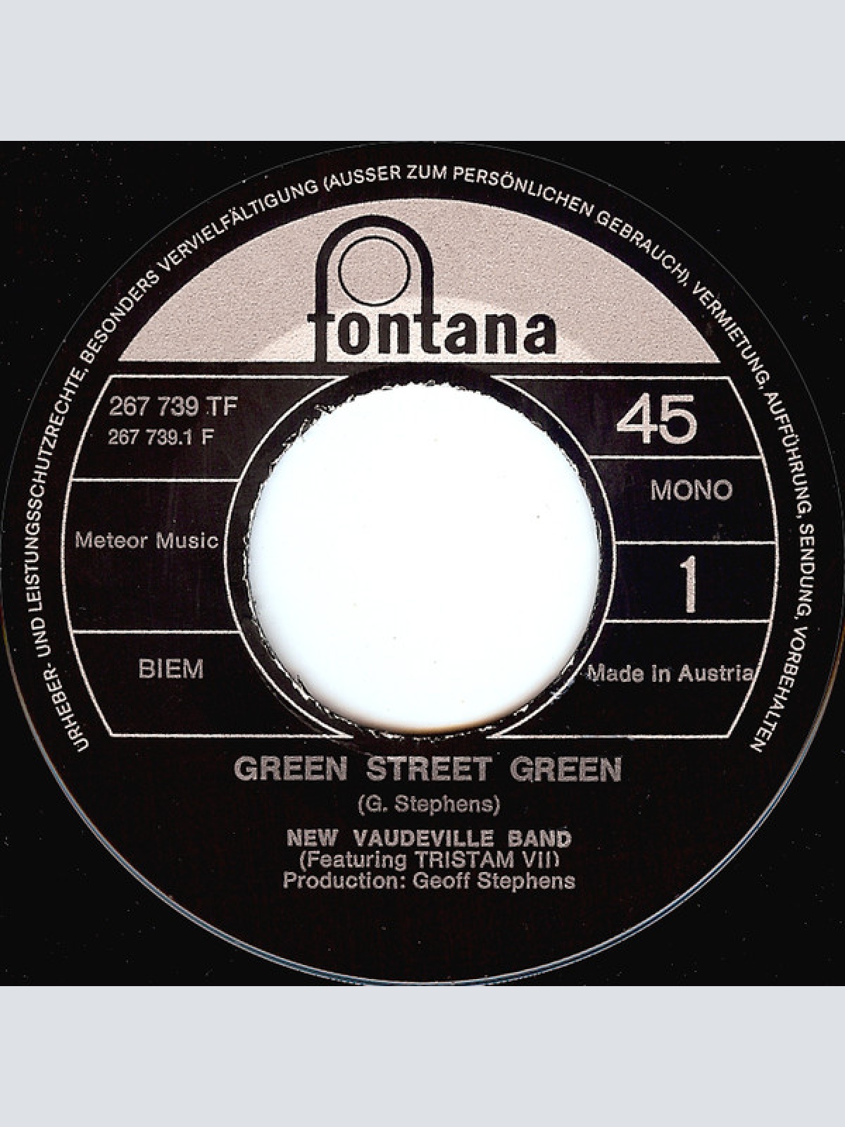 Vinyl / The New Vaudeville Band - Green Street Green
