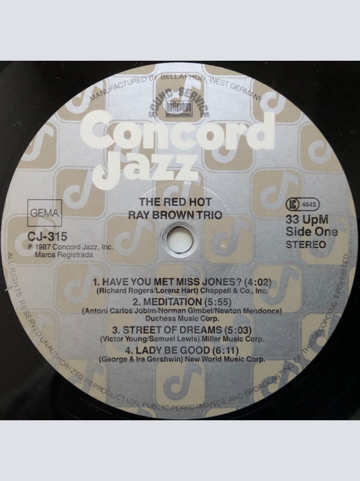 Vinyl / Ray Brown Trio - The Red Hot Ray Brown Trio