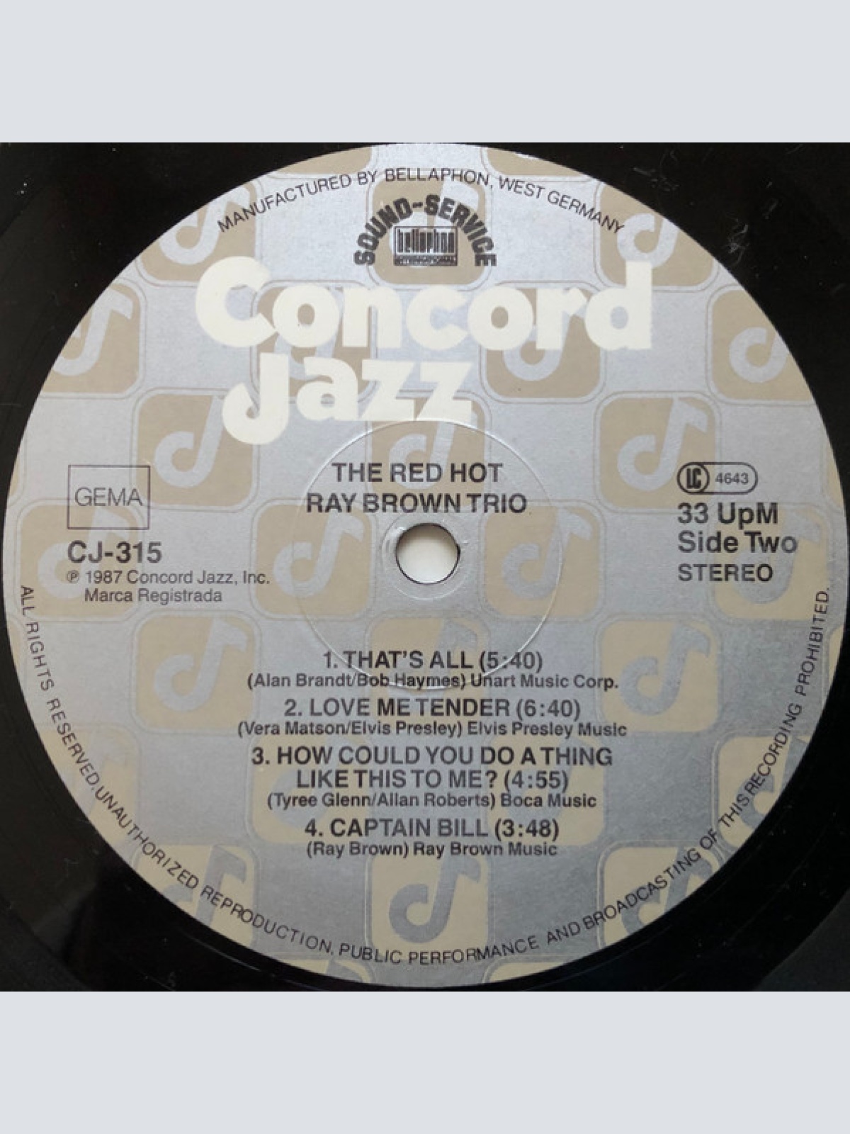 Vinyl / Ray Brown Trio - The Red Hot Ray Brown Trio