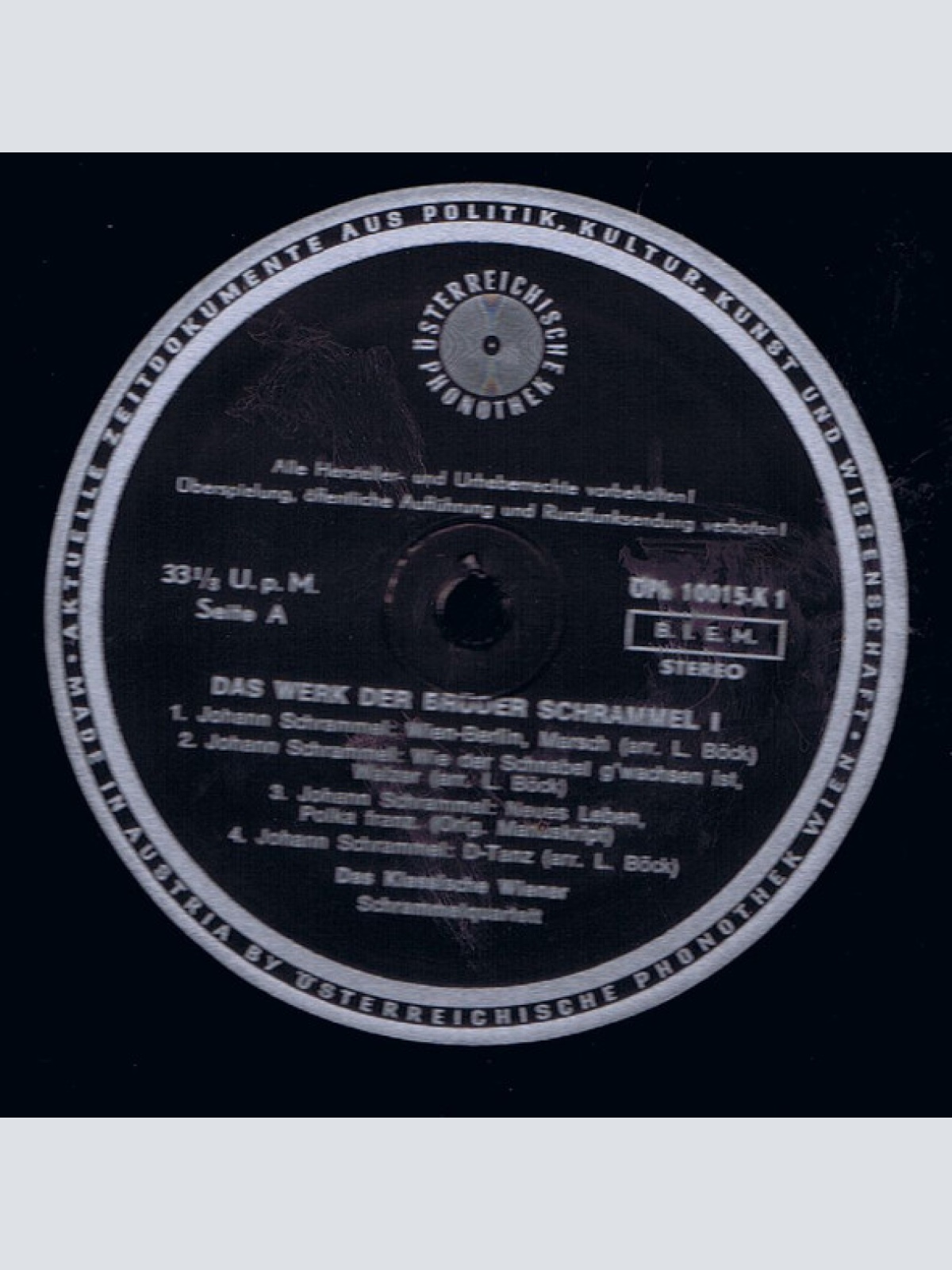 Vinyl / Das Klassische Wiener Schrammelquartett - Das Werk Der Brüder Schrammel