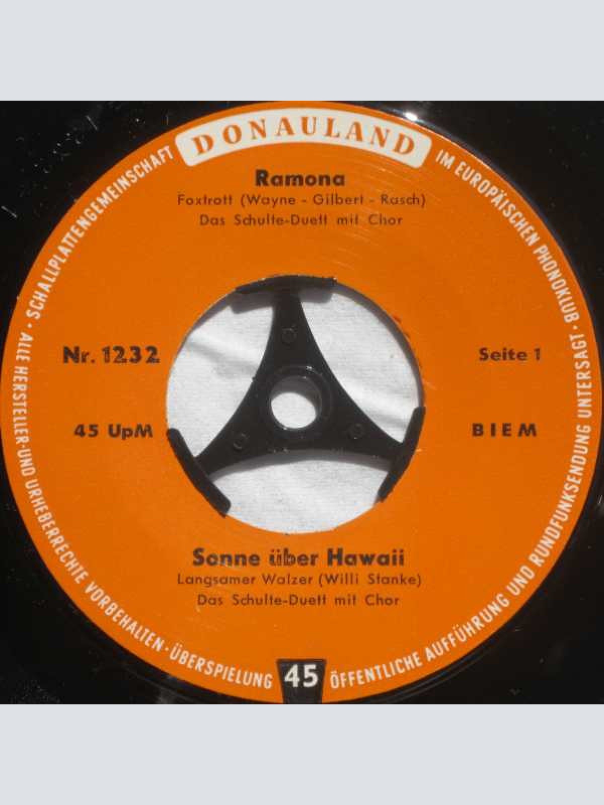 Vinyl / Das Schulte-Duett / Mario Tuala - Ramona / Sonne Über Hawaii / Pepe / Wunderland Bei Nacht