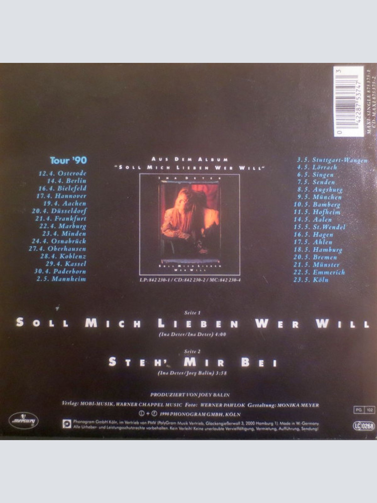 Vinyl / Ina Deter - Soll Mich Lieben Wer Will