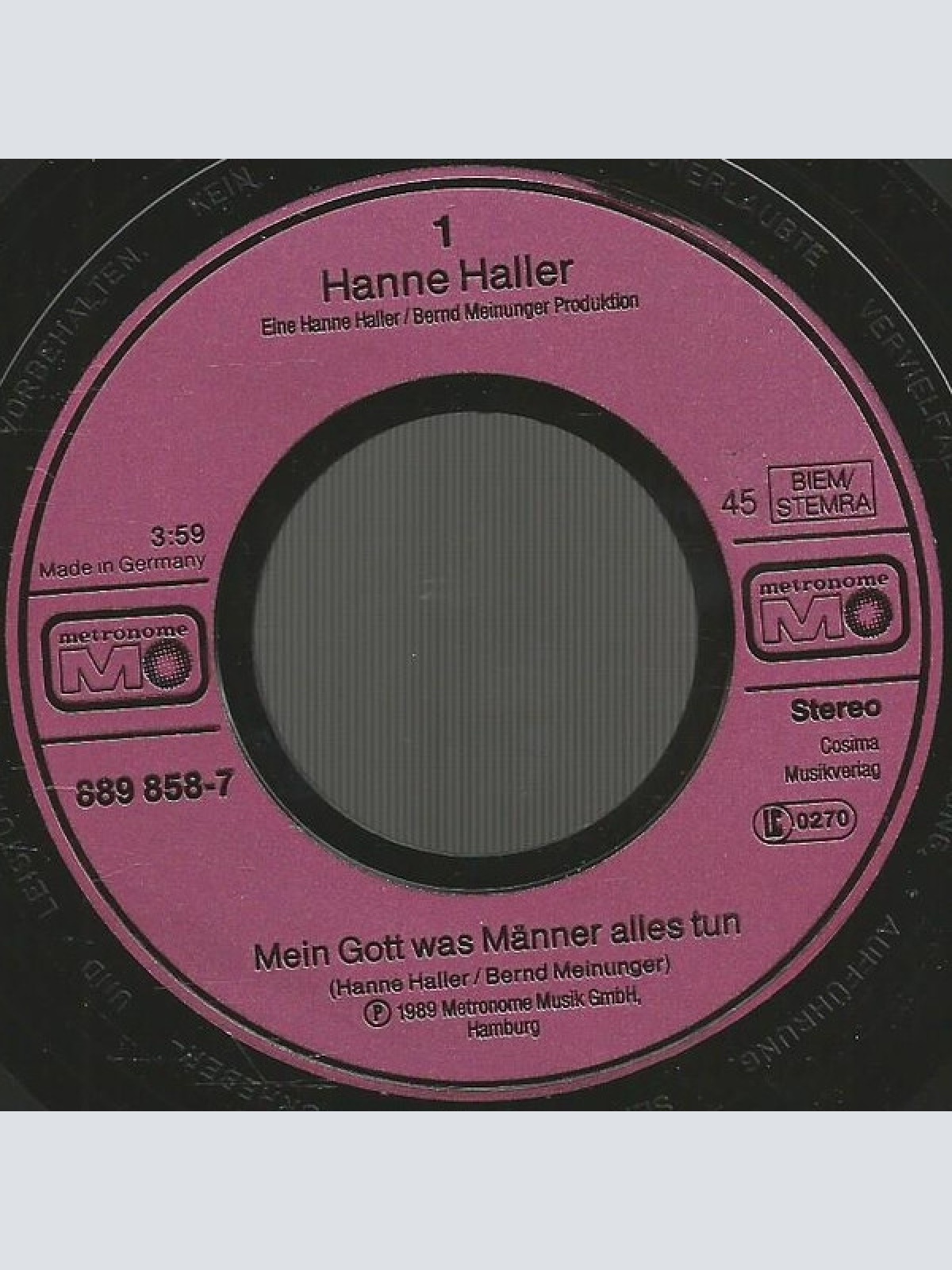 Vinyl / Hanne Haller - Mein Gott, Was Männer Alles Tun