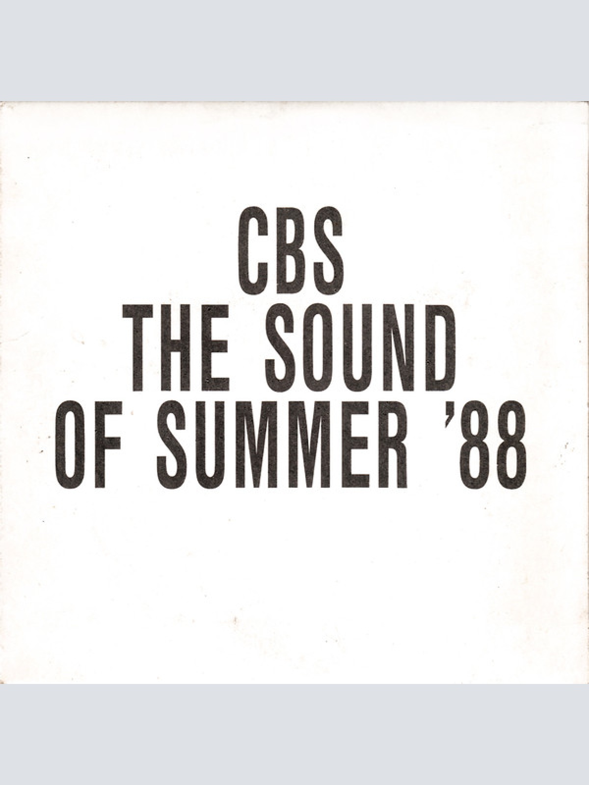 CD / Various - CBS - The Sound Of Summer '88