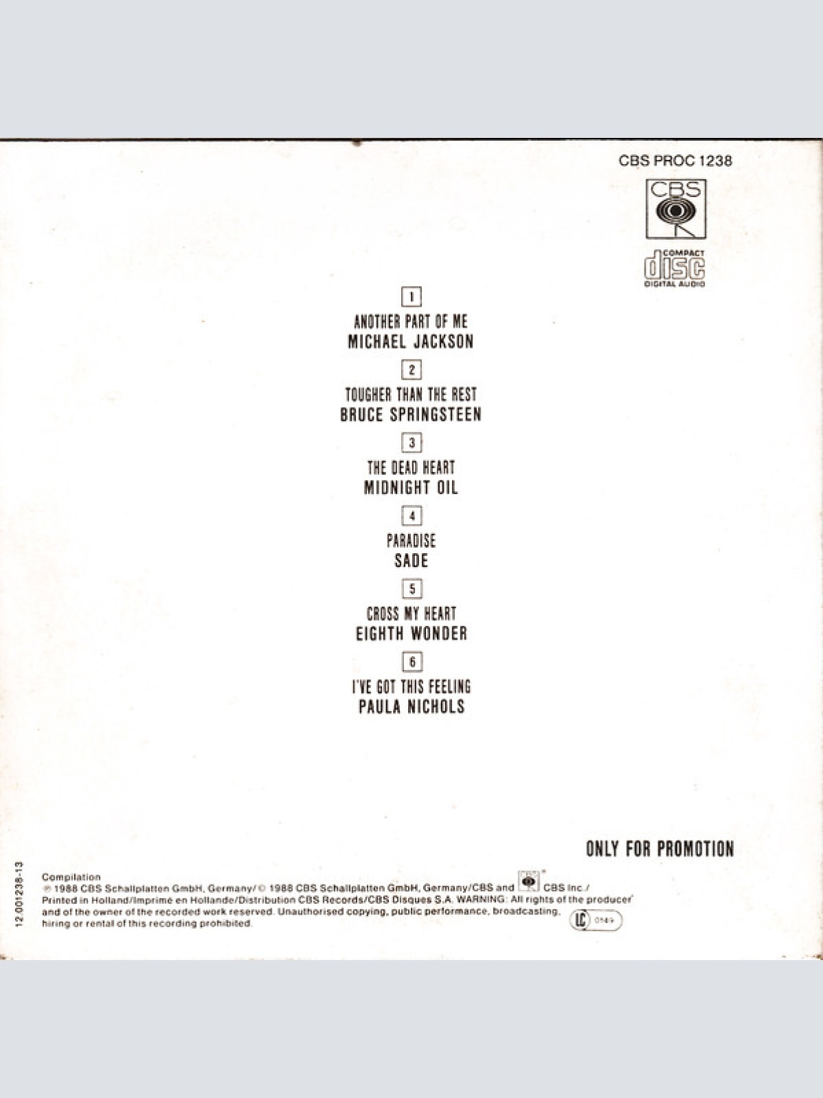 CD / Various - CBS - The Sound Of Summer '88