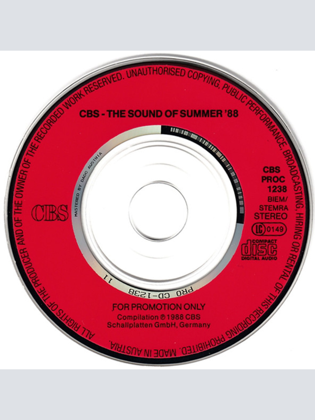 CD / Various - CBS - The Sound Of Summer '88
