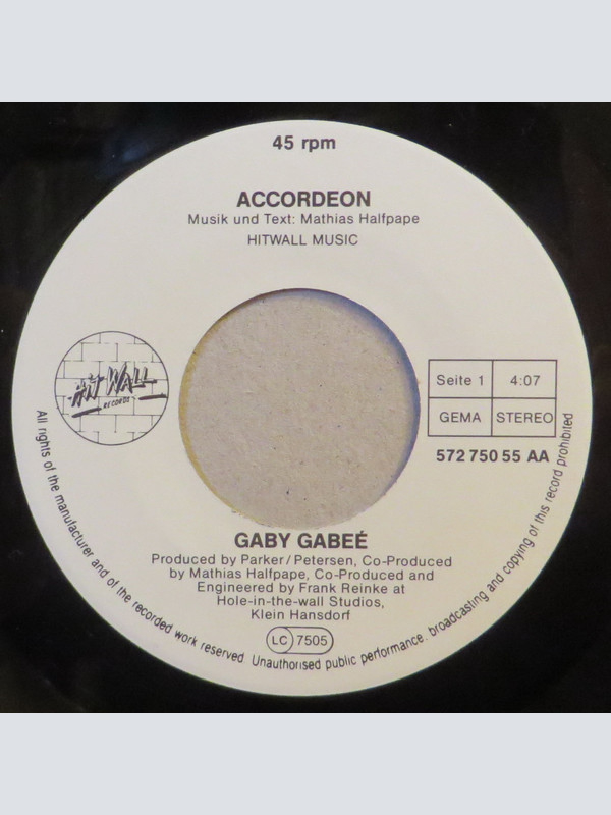Vinyl / Gaby Gabeé - Accordeon