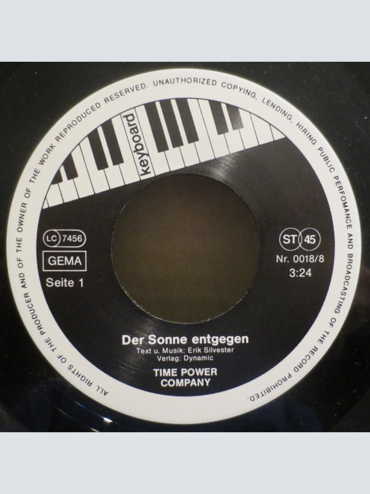 Vinyl / Time Power Company - Der Sonne Entgegen