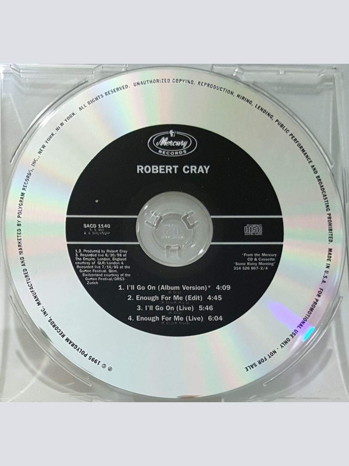CD / Robert Cray - I'll Go On / Enough For Me