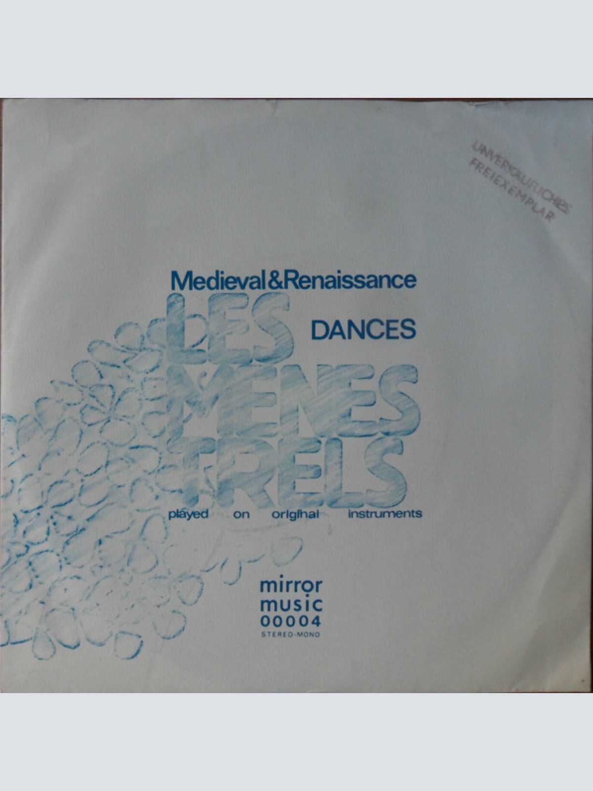 Vinyl / Les Menestrels - Medieval & Renaissance Dances Played On Original Instruments