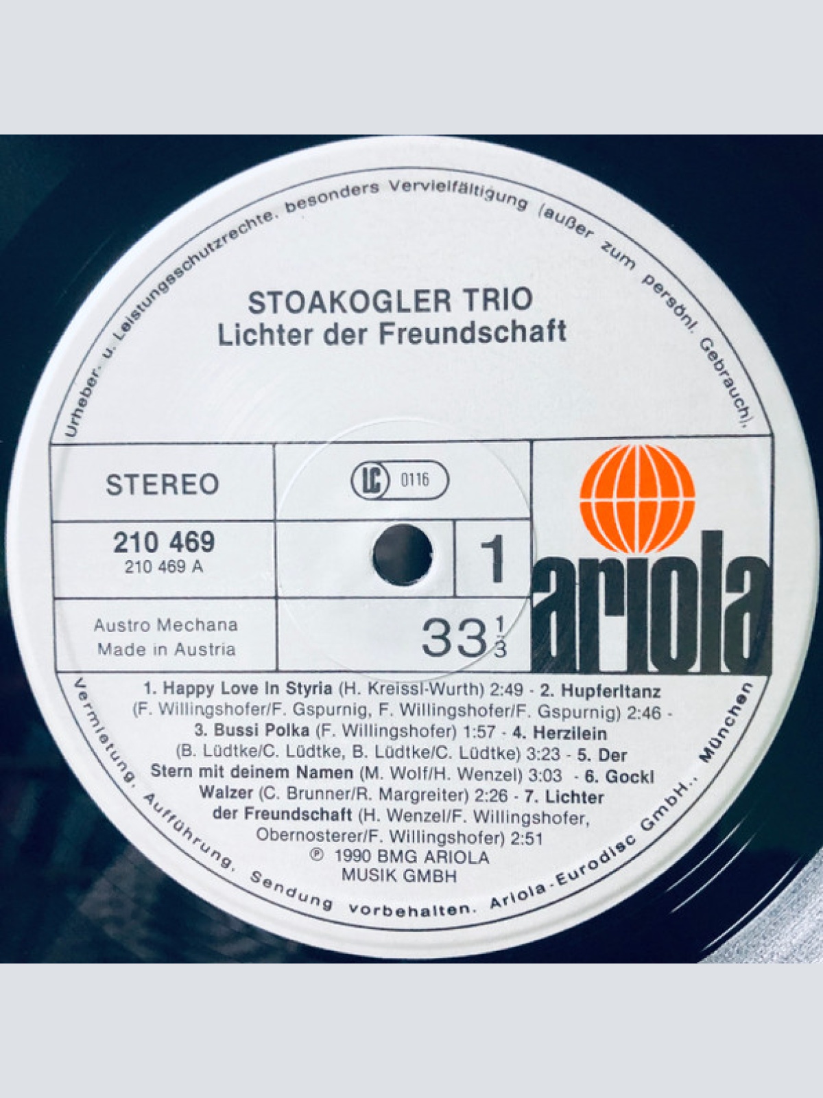 Vinyl / Das Stoakogler Trio* - Lichter Der Freundschaft