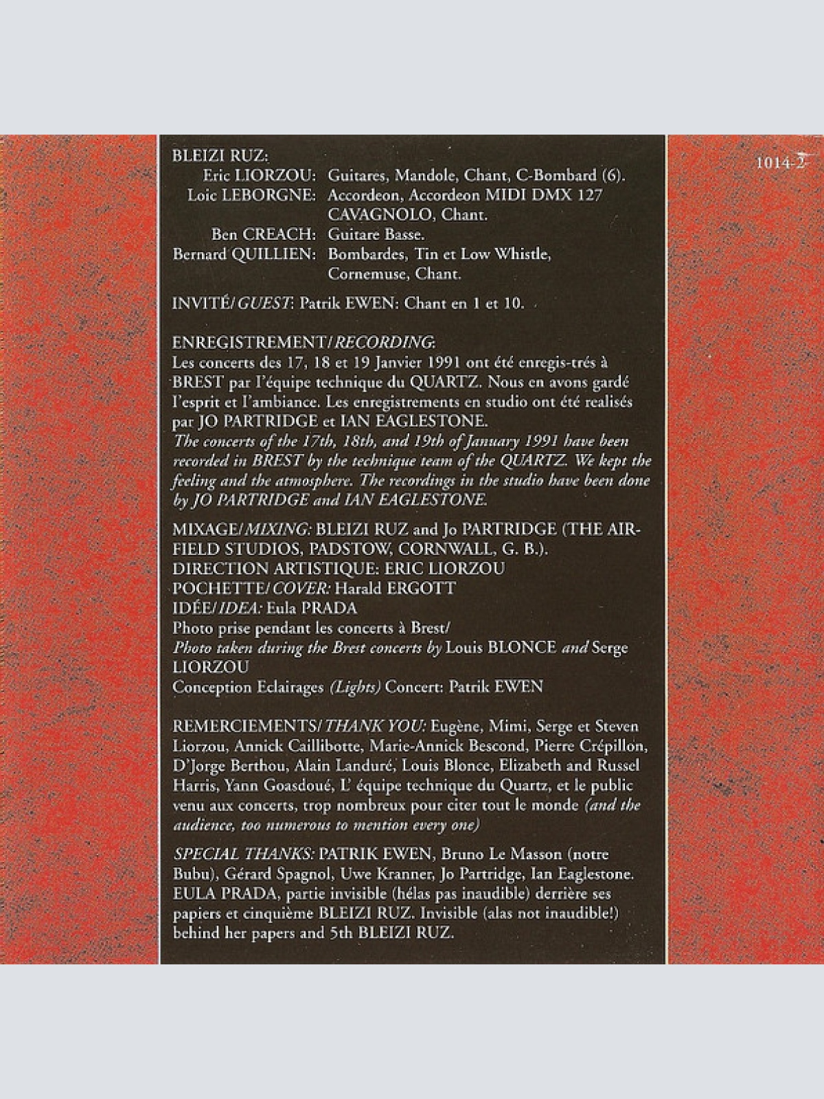 CD / Bleizi Ruz - En Concert