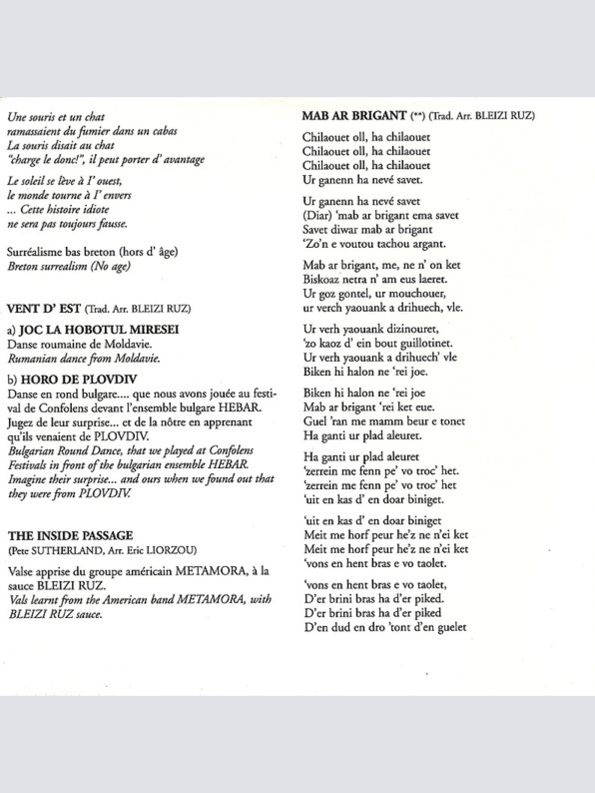 CD / Bleizi Ruz - En Concert